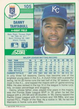 Danny Tartabull  baseball card collectible - Main Image 2