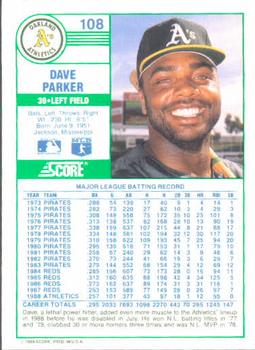 Dave Parker  baseball card collectible - Main Image 2
