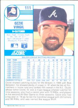 Ozzie Virgil  baseball card collectible - Main Image 2