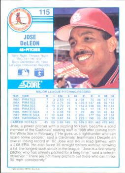 Jose DeLeon  baseball card collectible - Main Image 2