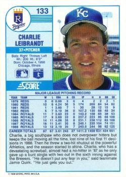 Charlie Leibrandt  baseball card collectible - Main Image 2