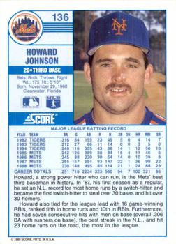 Howard Johnson  baseball card collectible - Main Image 2