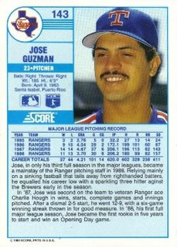 Jose Guzman  baseball card collectible - Main Image 2