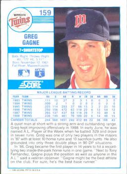 Greg Gagne  baseball card collectible - Main Image 2