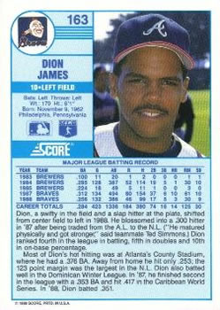 Dion James  baseball card collectible - Main Image 2