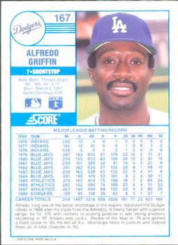 Alfredo Griffin  baseball card collectible - Main Image 2