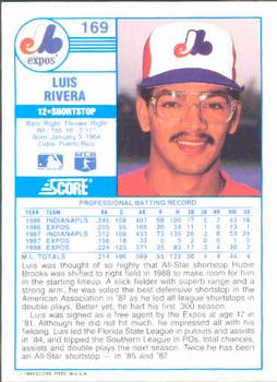 Luis Rivera  baseball card collectible - Main Image 2