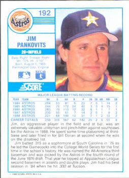 Jim Pankovits  baseball card collectible - Main Image 2