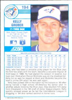 Kelly Gruber  baseball card collectible - Main Image 2
