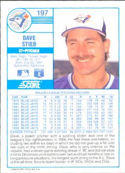 Dave Stieb  baseball card collectible - Main Image 2