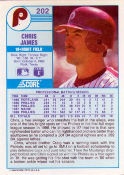 Chris James  baseball card collectible - Main Image 2