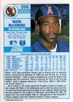 Mark McLemore  baseball card collectible - Main Image 2