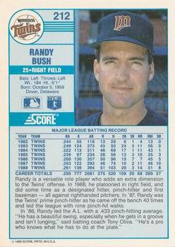 Randy Bush  baseball card collectible - Main Image 2