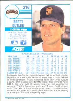 Brett Butler  baseball card collectible - Main Image 2
