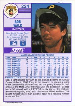 Bob Walk  baseball card collectible - Main Image 2