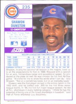 Shawon Dunston  baseball card collectible - Main Image 2