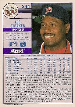 Les Straker  baseball card collectible - Main Image 2