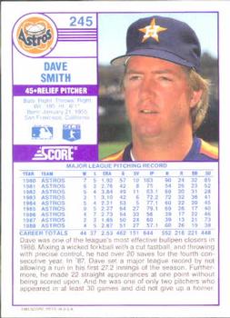 Dave Smith  baseball card collectible - Main Image 2