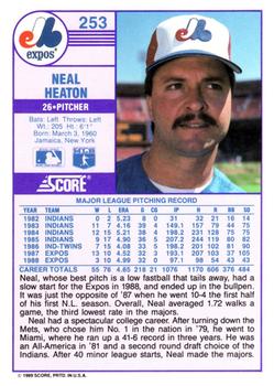 Neal Heaton  baseball card collectible - Main Image 2