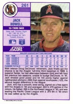 Jack Howell  baseball card collectible - Main Image 2
