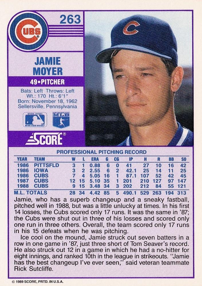 Jamie Moyer  baseball card collectible - Main Image 2