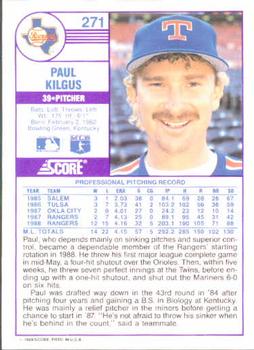 Paul Kilgus  baseball card collectible - Main Image 2