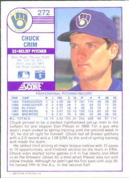 Chuck Crim  baseball card collectible - Main Image 2