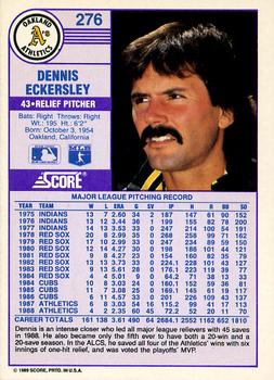 Dennis Eckersley  baseball card collectible - Main Image 2