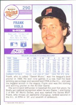 Frank Viola  baseball card collectible - Main Image 2