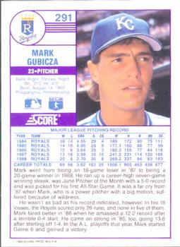 Mark Gubicza  baseball card collectible - Main Image 2