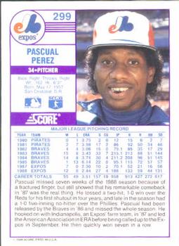 Pascual Perez  baseball card collectible - Main Image 2