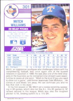 Mitch Williams  baseball card collectible - Main Image 2
