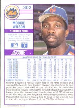 Mookie Wilson  baseball card collectible - Main Image 2