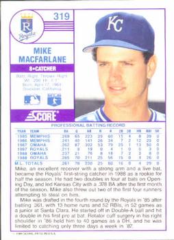 Mike Macfarlane  baseball card collectible - Main Image 2
