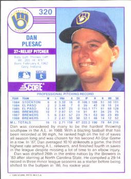 Dan Plesac  baseball card collectible - Main Image 2