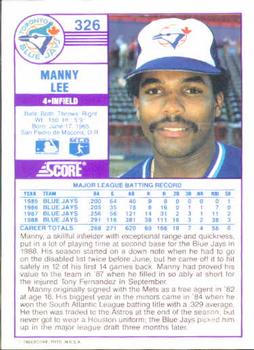 Manny Lee  baseball card collectible - Main Image 2