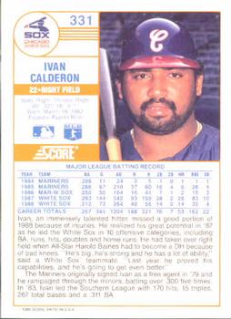 Ivan Calderon  baseball card collectible - Main Image 2