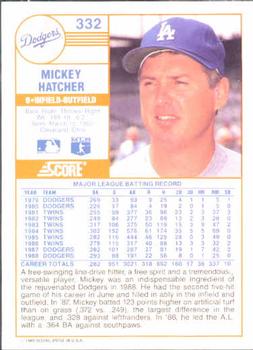 Mickey Hatcher  baseball card collectible - Main Image 2
