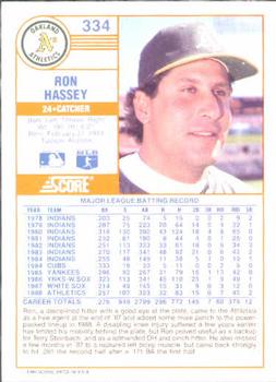 Ron Hassey  baseball card collectible - Main Image 2