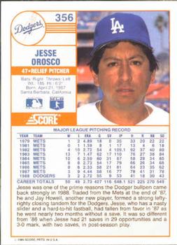 Jesse Orosco  baseball card collectible - Main Image 2
