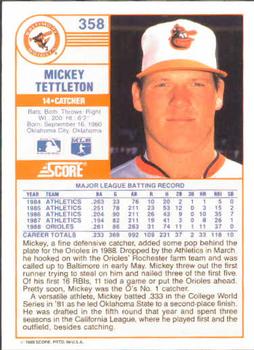 Mickey Tettleton  baseball card collectible - Main Image 2