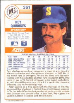Rey Quinones  baseball card collectible - Main Image 2