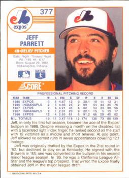 Jeff Parrett  baseball card collectible - Main Image 2