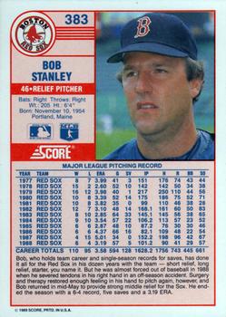 Bob Stanley  baseball card collectible - Main Image 2