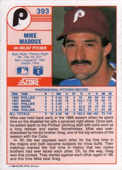 Mike Maddux  baseball card collectible - Main Image 2