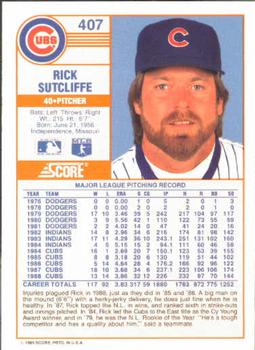 Rick Sutcliffe  baseball card collectible - Main Image 2