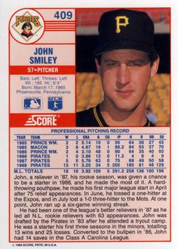 John Smiley  baseball card collectible - Main Image 2