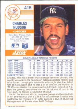 Charles Hudson  baseball card collectible - Main Image 2