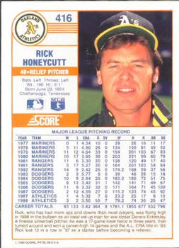 Rick Honeycutt  baseball card collectible - Main Image 2