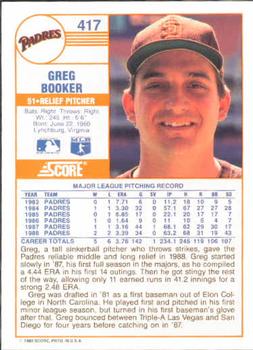 Greg Booker  baseball card collectible - Main Image 2
